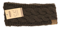Load image into Gallery viewer, CC Head Wrap Solid Cable Knit W/Sherpa Lining